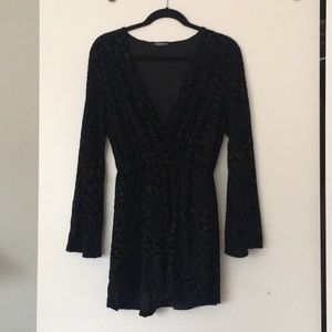 Black Velvet Romper